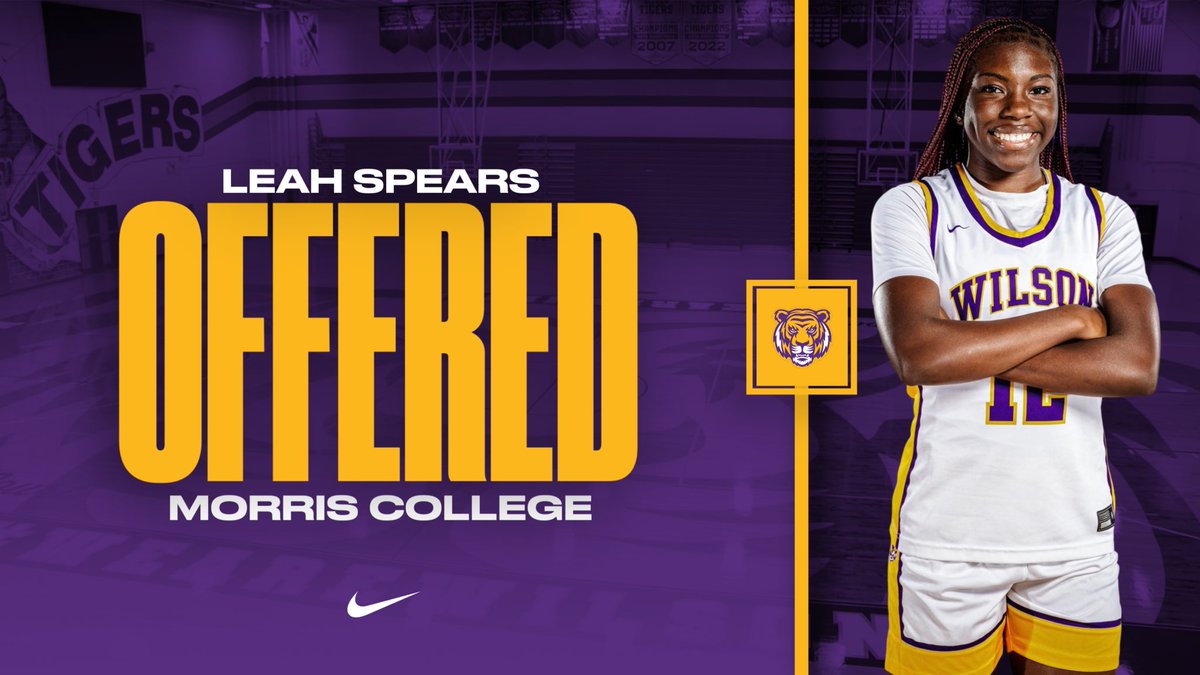 Congratulations to Leah Spears on her offer from Morris College. We are proud of you, Leah. Keep ballin’ out! 

#WeAreWilson