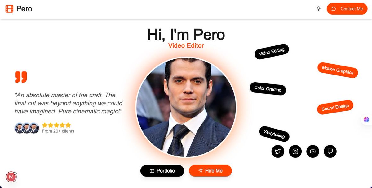 Elegant portfolio design