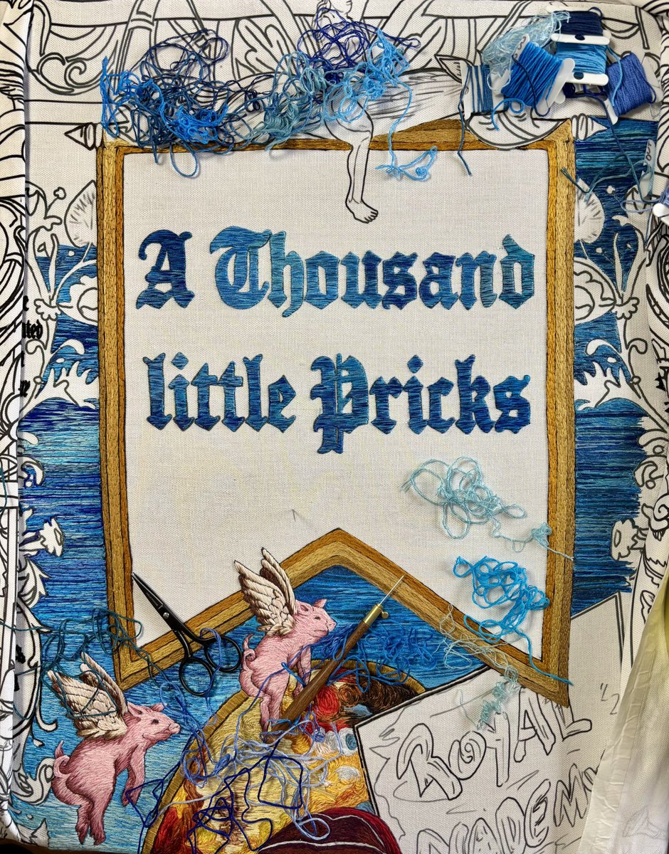 JessDeWahls's tweet photo. Marching on… 🪡🪡🪡
#AThousandLittlePricks
#wellthisisproblematic https://t.co/0wuTmWt569