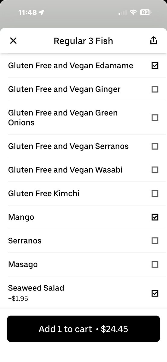 Am I to assume the mango is NOT gluten free or vegan?