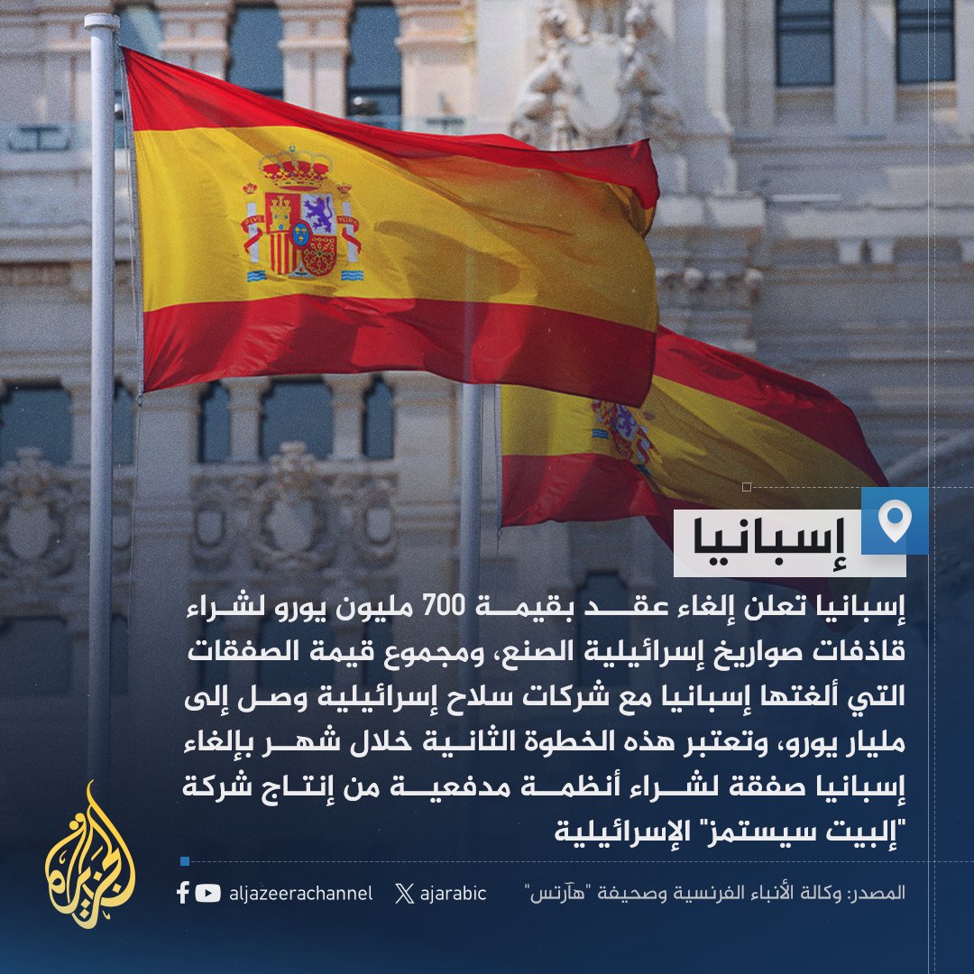derradjihafid's tweet photo. تحية تقدير وعرفان لإسبانيا التي أعلنت على لسان رئيس حكومتها ما يلي :
📌 إصدار مرسوم ملكي بتجريم تصدير الأسلحة إلى إسرائيل
📌قررنا إغلاق موانئنا أمام البواخر التي تحمل أسلحة ومنظومات دفاعية إلى إسرائيل
📌قررنا رفع دعمنا لوكالة الأونروا إلى 10 ملايين يورو لدعم أهالي غزة
📌الحكومة ستقر مشروع قانون لتطبيق حظر فعلي على الأسلحة الموجهة إلى إسرائيل
📌قررنا منع ناقلات الوقود التي تزود الجيش الإسرائيلي بالوقود من الرسوم في موانئنا.

يعجز الإنسان عن التعبير تجاه مثل هذه المواقف، و نعجز عن وصف عجزنا وخجلنا من عجزنا ..