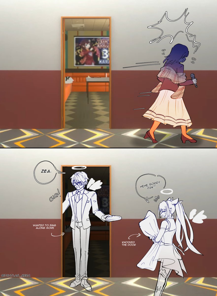 itsatlas_mera's tweet photo. This is totally what happened right (Happy 6th anniversary Hana 🎉🎉) #hanamaki_art #3setbbq https://t.co/6TEFF6DBEN