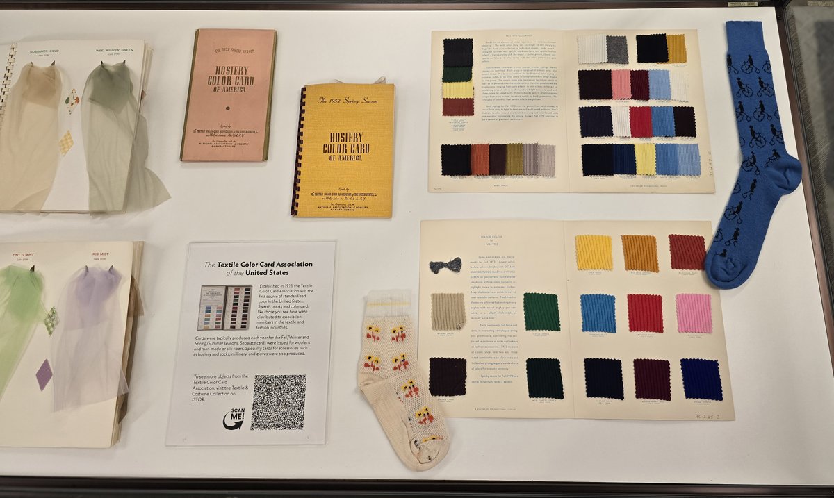 GutmanLibrary's tweet image. Stop by our main floor to check out &quot;The Textile Color Card Association of the United States&quot; display cases. The offers a fascinating glimpse into the origins of standardized color in the American textile and fashion industries. @JeffersonUniv  Learn more:jefflibraries.libguides.com/blogs/ACNews/n…