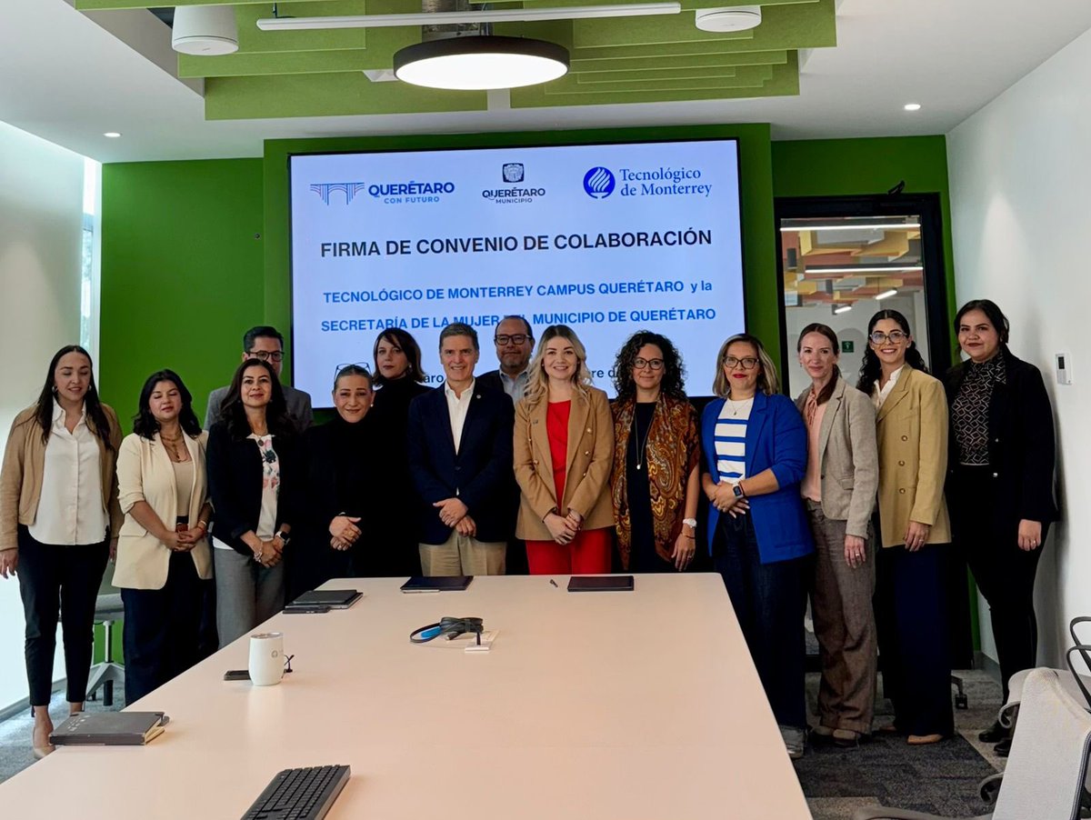#Querétaro 👩🏻‍🦱| Municipio y Tec de Monterrey firman convenio para fortalecer el empoderamiento de las mujeres💬

• El acuerdo contempla proyectos académicos, programas de capacitación y acciones conjuntas en temas de género, derechos humanos y desarrollo.👉🏽is.gd/cSVWWl
