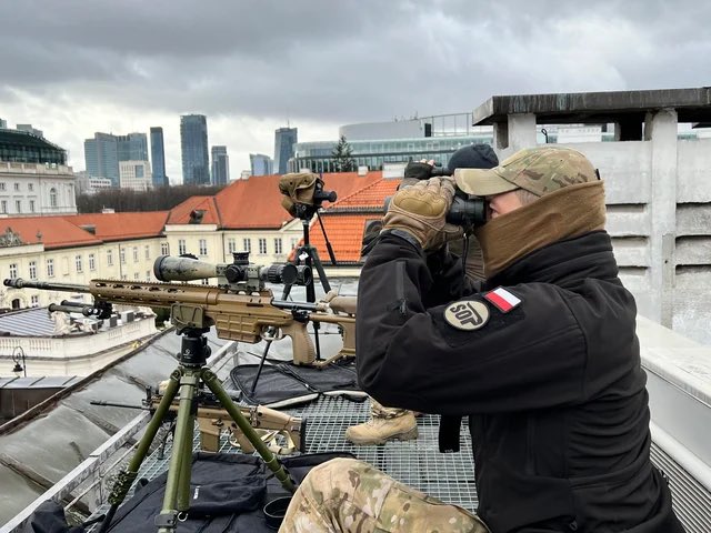 Polish President Donald Tusk has announced that moments ago, Poland’s State Protection Service downed a drone that was operating over two government buildings, the Belweder Palace and Parkowa, in the capital of Warsaw. Two Belarusian nationals have been arrested for their alleged
