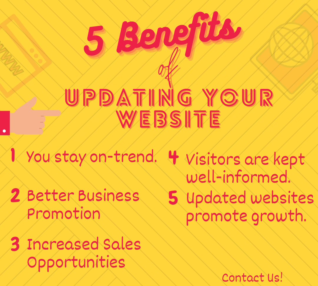 GreatWebsiteMak's tweet photo. Here are 5 powerful benefits of updating your website 
📷 Stay on-trend
📷 Boost business promotion
📷 Unlock more sales opportunities
📷 Keep visitors well-informed
📷 Drive long-term growth
Your website is your digital storefront. Contact us at https://t.co/mDwh5m2Mwp #website https://t.co/OQO3VRr8zQ