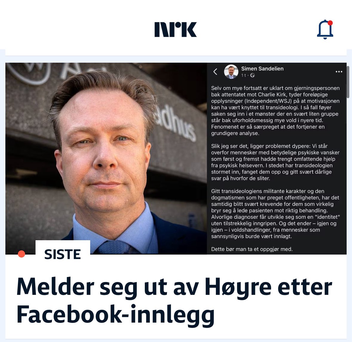 europazooropa's tweet photo. Sånn, der klarte Høyre å presse ut en av sine beste menn, med den strengeste og beste innvandringspolitikken. En ekte konservativ. 

Etter 30 års medlemskap i partiet. Ille. Sånn går det når «Sosialistisk Høyreparti» styrer skuta. 

Håper Sandelien melder seg inn i Frp eller Norgesdemokratene. https://t.co/Vv6c5KU3AS