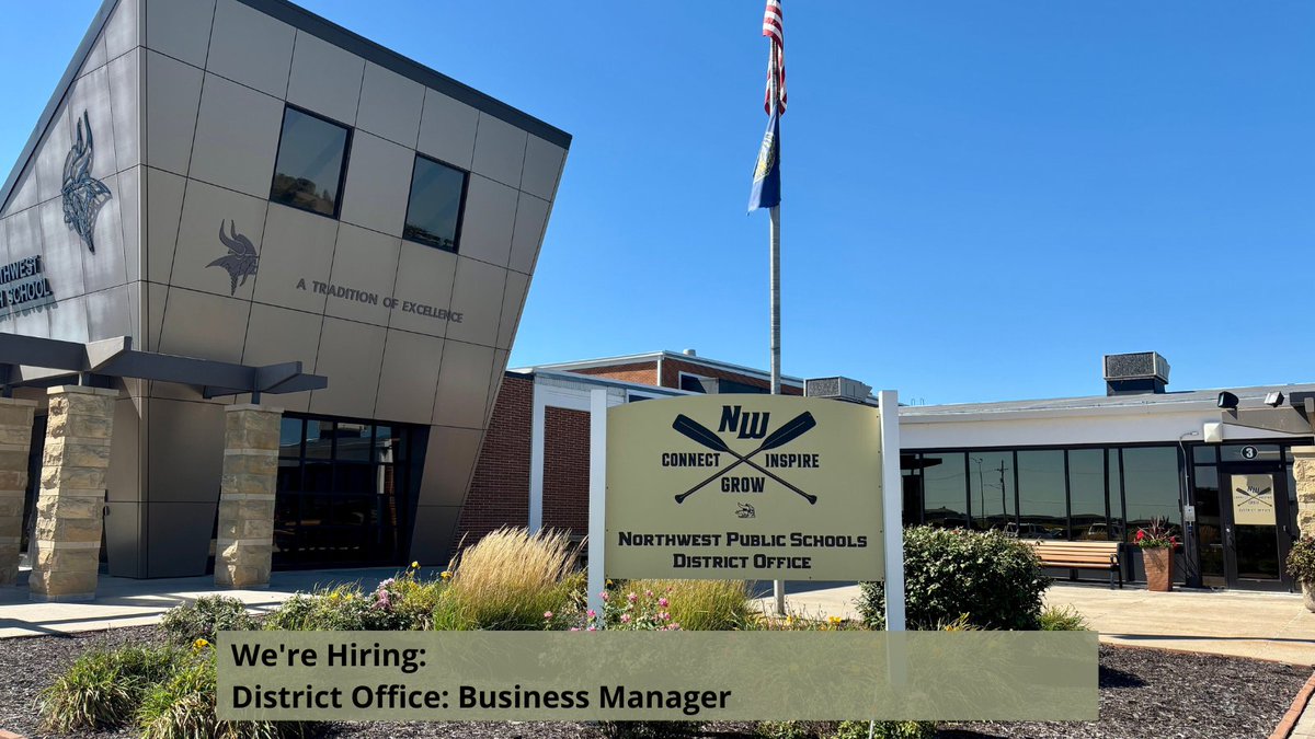 NWVikings (@vikingsnw) on Twitter photo Northwest Public Schools is hiring! We are seeking a Business Manager to join our District Office team.
π Learn more & apply here: ginorthwest.org/employment/
#ginwvikings Northwest Public Schools is hiring! We are seeking a Business Manager to join our District Office team.
π Learn more & apply here: ginorthwest.org/employment/
#ginwvikings