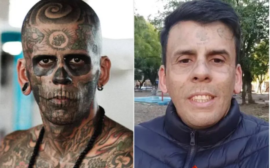 lechochretien's tweet photo. 🇧🇷✒️ INSOLITE | Leandro de Souza, l’homme LE PLUS TATOUÉ du Brésil avec 170 tatouages COUVRANT 95 % de son corps, a ENTAMÉ depuis plusieurs mois un PROCESSUS pour les faire ENLEVER TOTALEMENT, MOTIVÉ par sa CONVERSION au christianisme. https://t.co/jgnonxMyNd