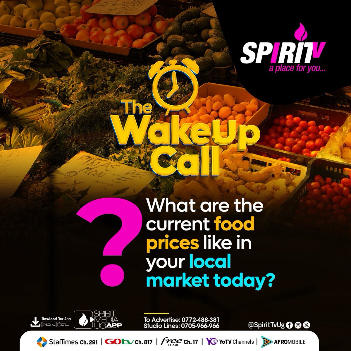 spirittvug's tweet image. Update us on what’s happening out there, it’s #WakeUpCall with @KingOfRadioUg, @NemaDiana and @SimonKato4.