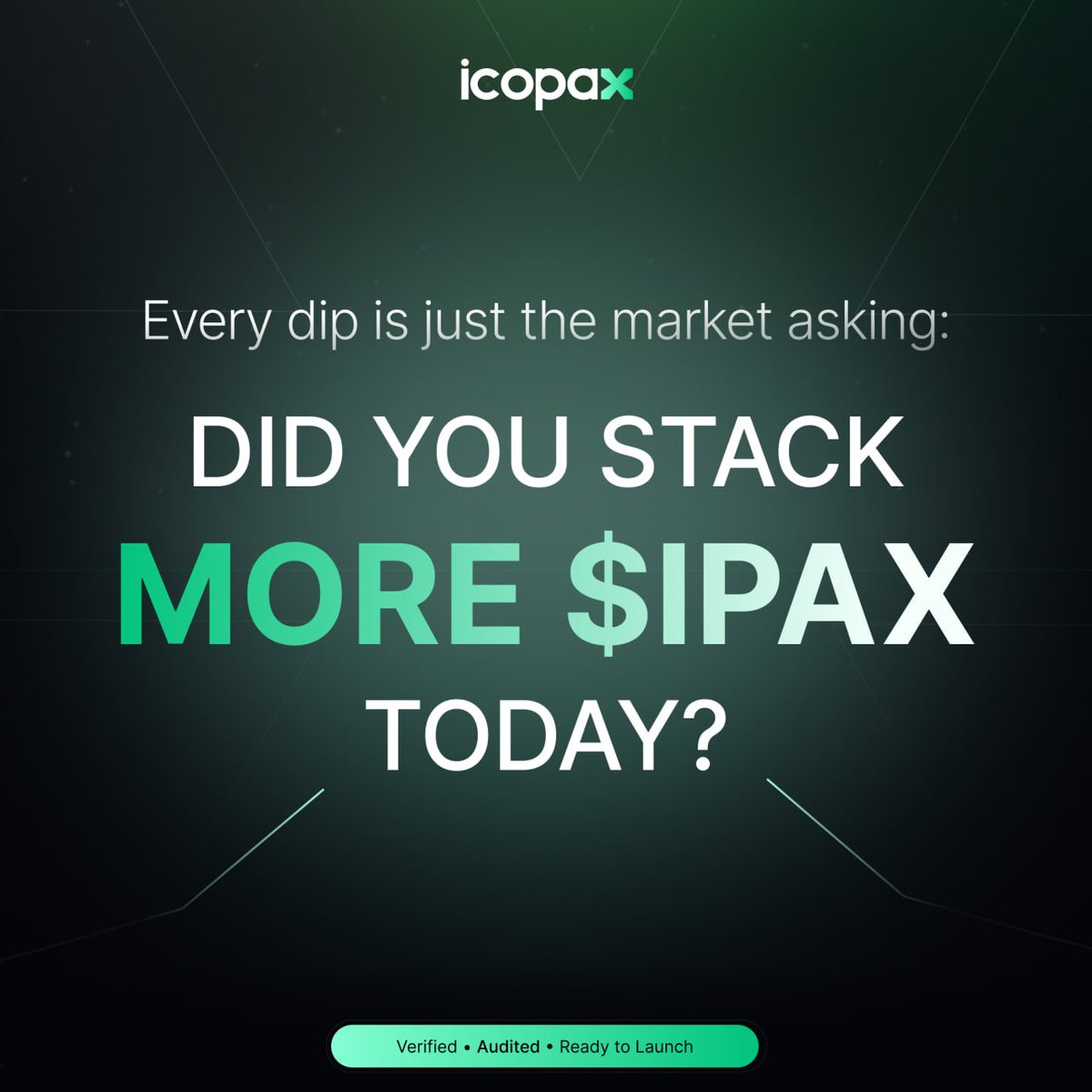 Did you secure your bag of $IPAX today, or are you still watching from the sidelines? 

The charts don’t lie; momentum is building fast. 
$IPAX isn’t just another token… It’s built DIFFERENTLY.

💎 The road to $1 per token is not a dream. It’s the mission.

$1 per token soon;