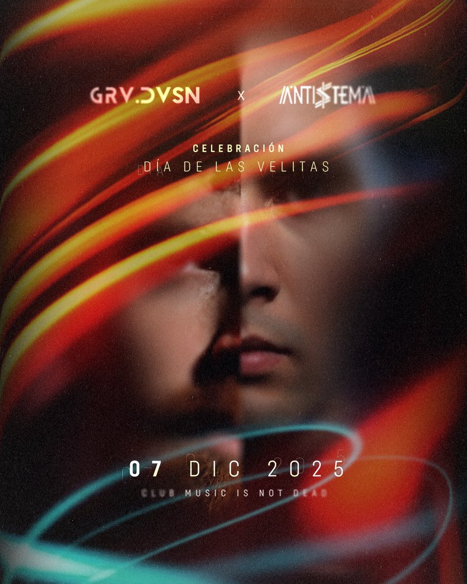 GRVDVSN's tweet photo. Esto recién salido del horno:

GRV.DVSN x ANTISISTEMA 🕯️ 

El mejor junte de clubbing en la capital regresa el 7 de velitas para una jornada de más de baile frenético con 2 invitados internacionales 🪩

Entradas en etapa fieles por WhatsApp al 3144887890 https://t.co/1fwmMeA9GT
