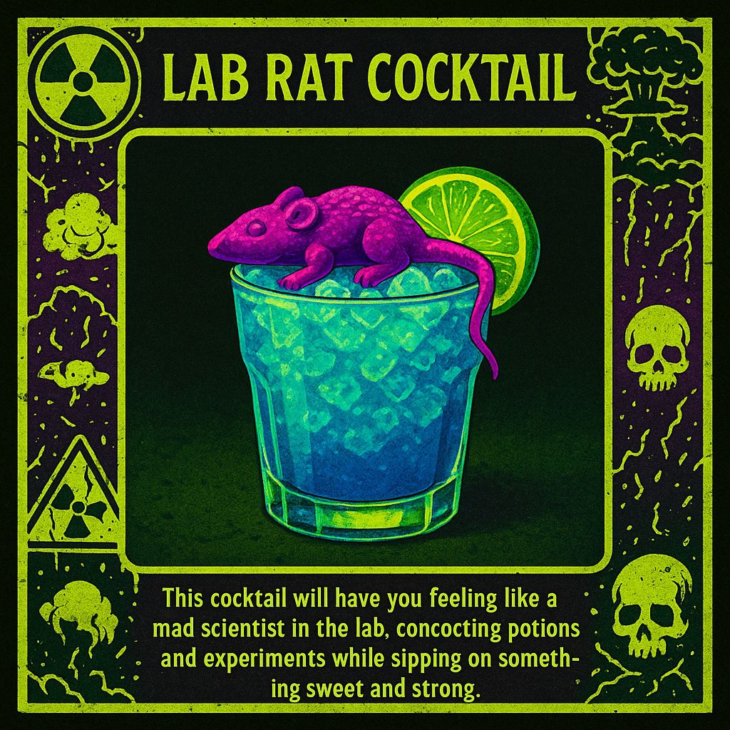 "🍸🐀 Get through the chaos of aliquoting drugs with a Daily Sipocalypse cocktail! Cheers to the end of the world! Submit your own games at sipocalypse.fun 🎉🍹 #Sipocalypse #DrinkingGames #Chaos #Fun"
