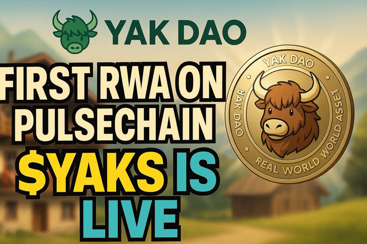 🚨 $YAKS is Live on Pulsechain! 🚨

We’re excited to share that $YAKS, the native utility token of YakDAO, has officially launched on PulseChain!

YakDAO is a Real World Asset (RWA) project that owns and operates a glamping site in North Carolina — a property valued at