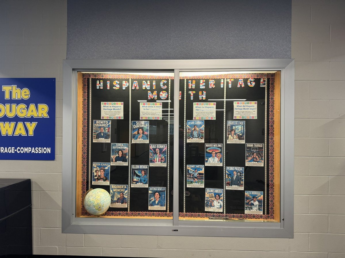 Happy Hispanic Heritage Month! This month we recognize the contributions of Hispanic Americans. Check out the display case for more information!