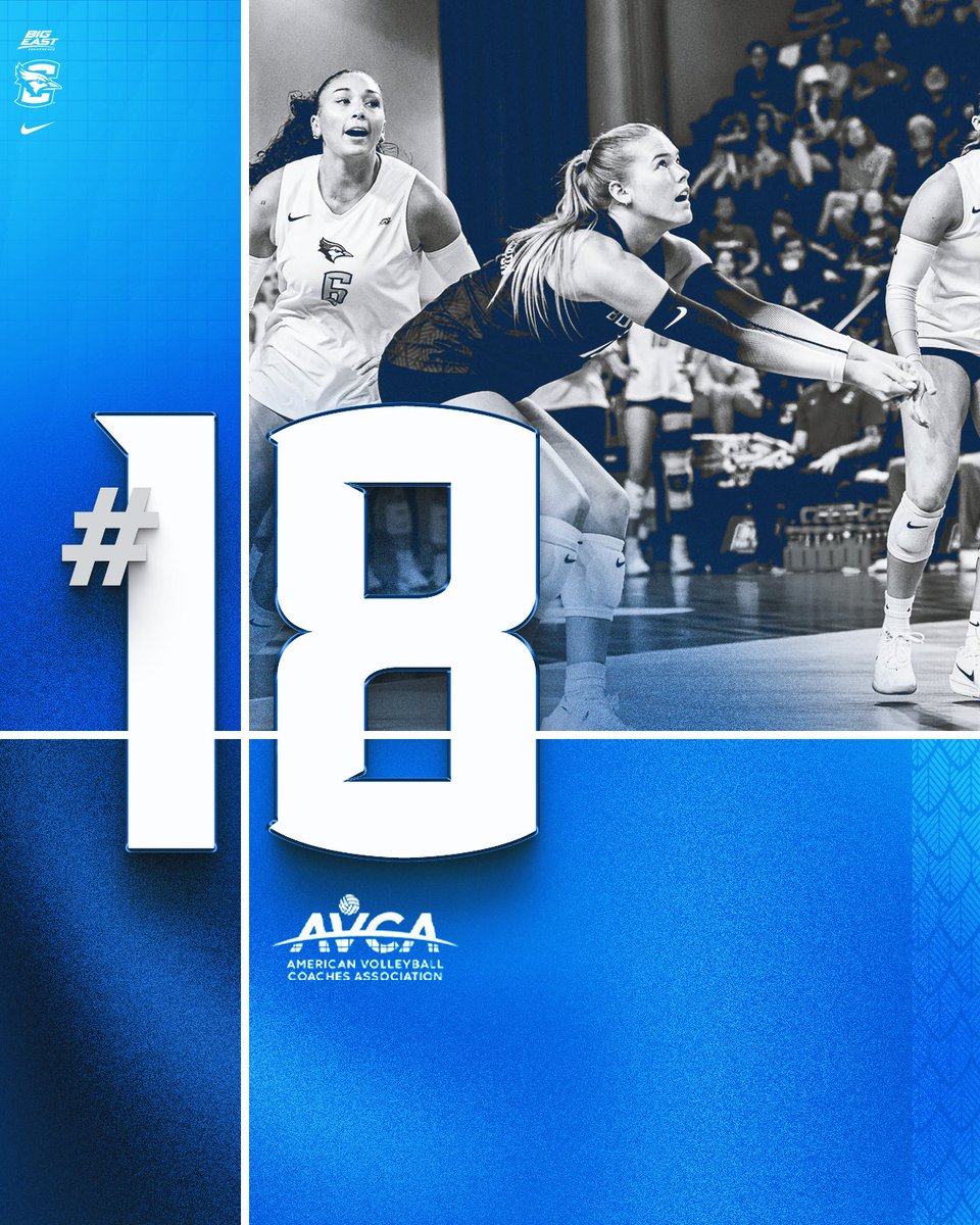 Bluejays remain #18 in AVCA poll; host #1 Nebraska on Tuesday.

gocreighton.com/news/2025/9/15…