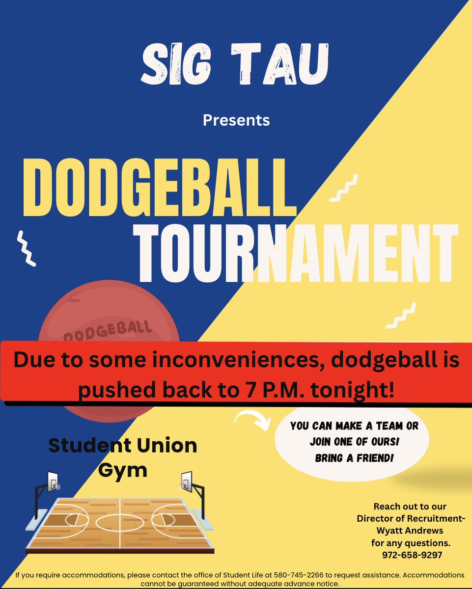 SEOSL's tweet image. Mon, Sep 15: Tonight at SE 
• 5:15 p.m. Line Dance Club Faculty &amp;amp; Staff Night | SU Loft  
• 6:00 p.m. Sig Tau 5 on 5 Dodgeball | SU Gym 
• 7:00 p.m. Intramural Volleyball Opener | SU Gym 
• 7 to 8 p.m. AST Your Story Begins Here | Vision Board Night | SU 303 

#Greeklife