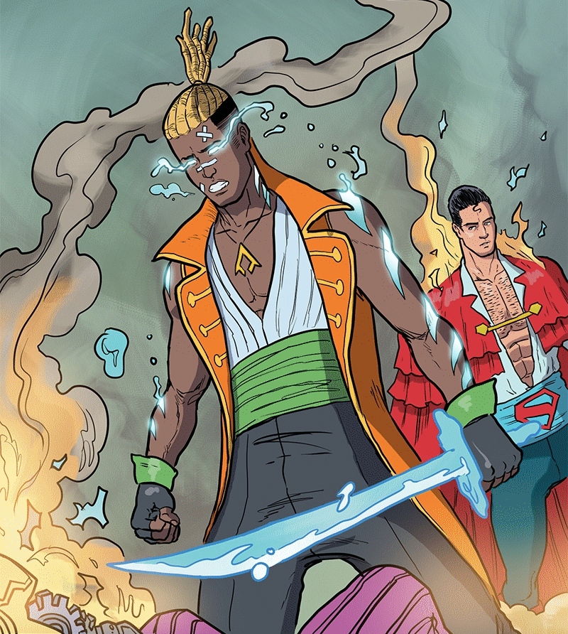 #Aquaman Jakcson Hyde and #Superman Kal-El teaming-up in Aquaman: Yo-Ho-Hold onto Your Hook! #11 (light spoiler)