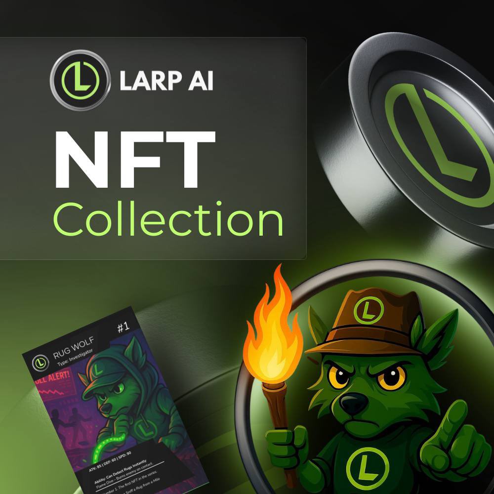 INTRODUCING MF LARP LEGENDS ⭐ 

→ FIRST MINT IS LIVE: opensea.io/collection/lar…

The first of its kind - because we can.

Only 10 exist.

Utility: Funny Larp Shit

Blink and it’s gone.
Mint now or spend the next bull run explaining why you didn’t.