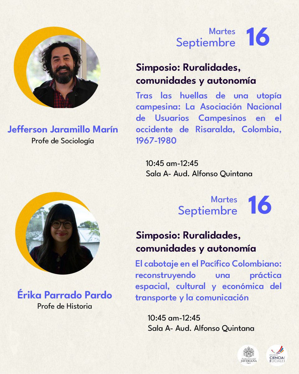 CSocialesPUJ's tweet photo. Prográmense para el XVIII Congreso de la investigación con nuestros profes de la facultad. https://t.co/EHwoMst46c