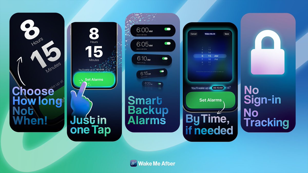 wakemeafter's tweet photo. https://t.co/9FDV8lx3xD is now live on App Store ( ios26 exclusive ) 🥳.

Set sleep duration alarms in a single tap and experience Liquid Glass in it's full glory https://t.co/8tPip63sMO