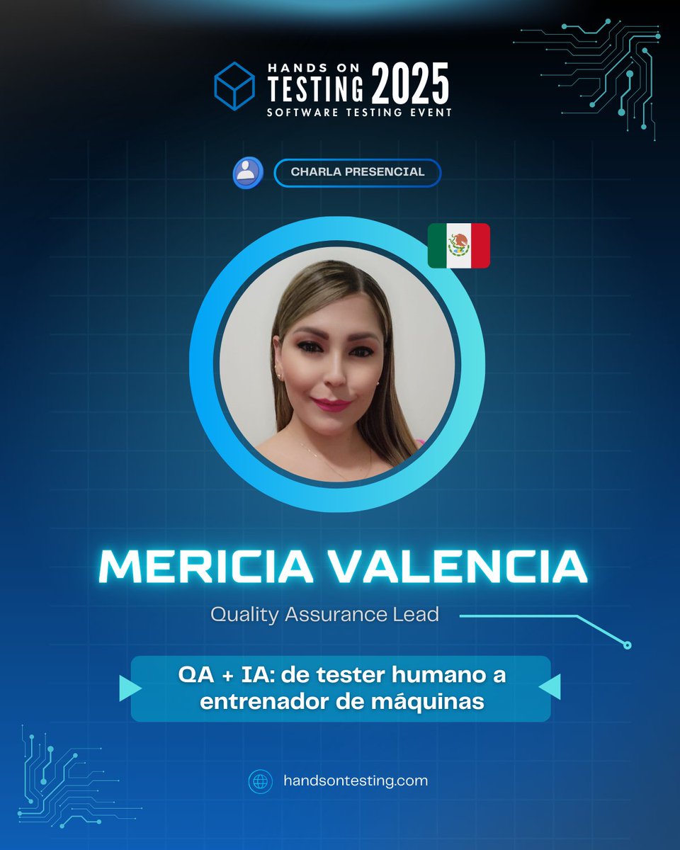 handsontesting's tweet image. El rol del QA evoluciona: de tester humano a entrenador de máquinas 🤖

Con +17 años de experiencia, Mericia Valencia te mostrará en #HandsOnTesting cómo las prácticas de QA se adaptan para trabajar con sistemas de IA.

¡No te quedes sin tu 🎫! → handsontesting.com/inscripcion-co…