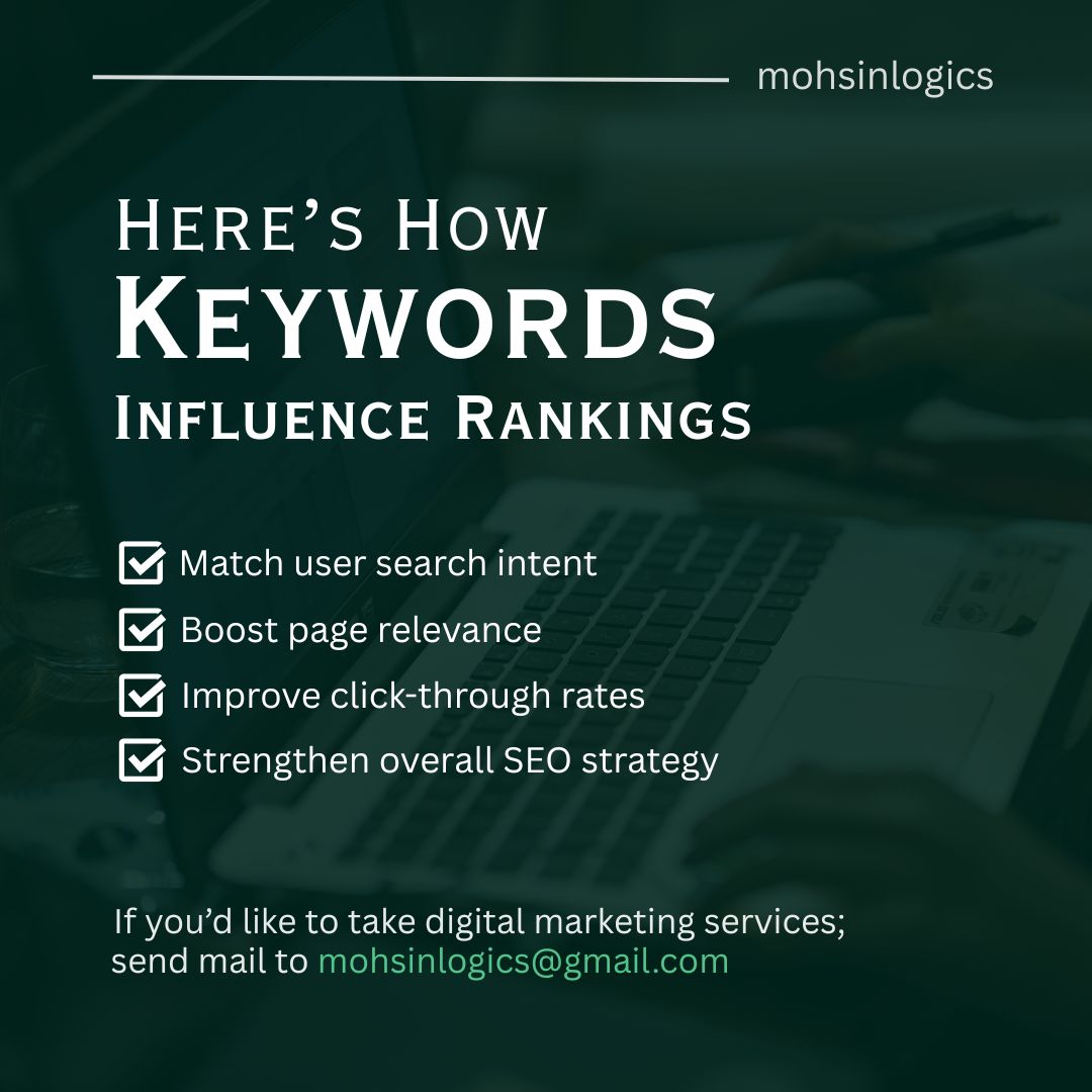 mohsinlogics's tweet photo. 🚀 Want to know the secret behind higher Google rankings? 

Keywords are the bridge between your website and your customer’s search intent. When you target them correctly, your chances of ranking higher skyrocket.

#SEO #amorim #keywordStrategy #dylan #digitalMarketing #vera https://t.co/rRv9KdR5oe