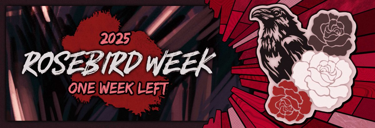 rosebirdweek's tweet photo. ❗ ONE WEEK LEFT ❗

We're at the final stretch with just ONE WEEK left until the ship week begins on September 22nd!

If you plan to contribute to this event be sure to tag any works with #rosebirdweek and/or @rosebirdweek !

Event Rules: https://t.co/gl3Af5VvDq https://t.co/jrn8j0rXkP