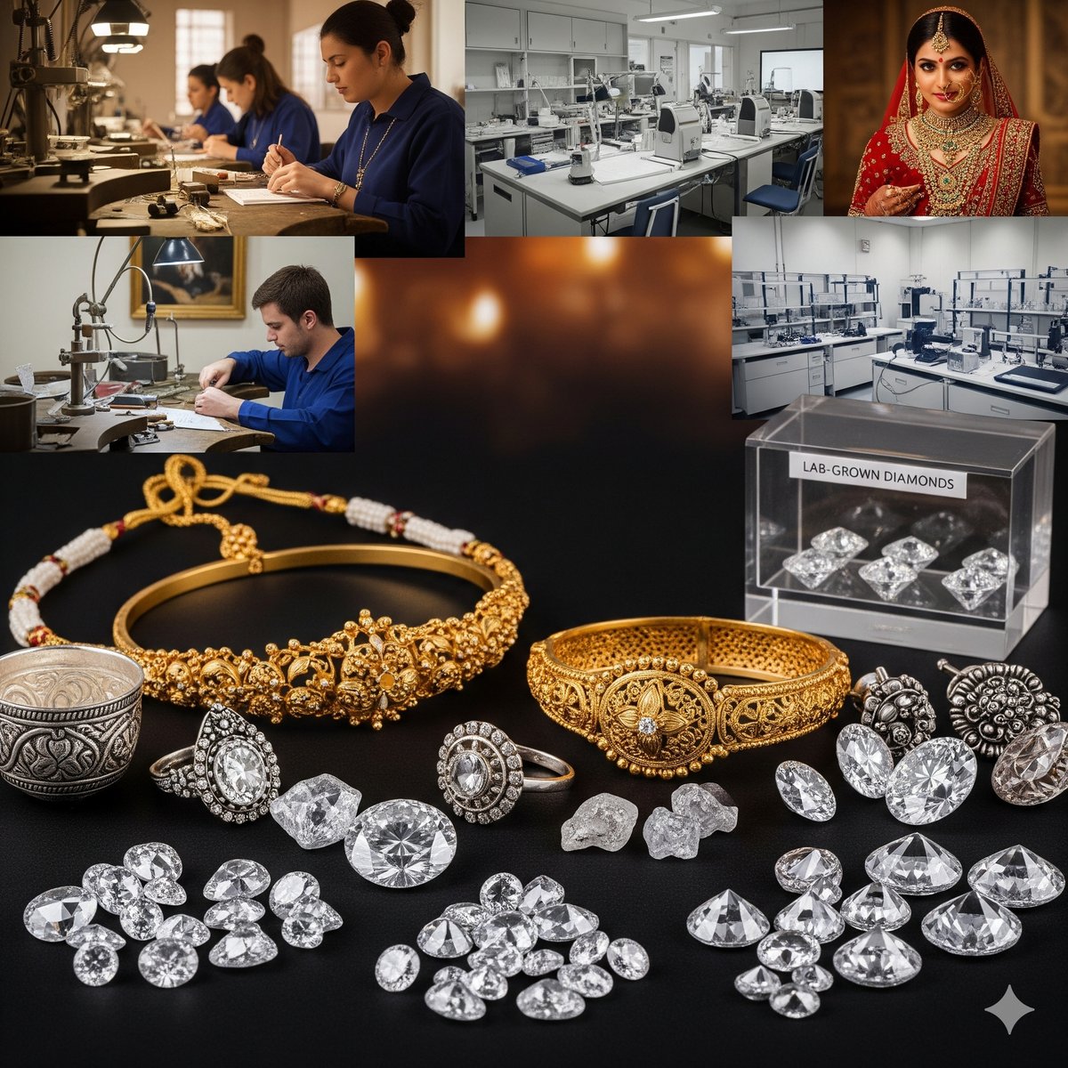 💎 Inside India’s Gems &amp; Jewellery Segments: Diamonds, Gold, Silver &amp; Lab-Grown

Today, let’s break down its key segments and look at where India stands on the global stage.

Diamonds - The global cut &amp; polished diamond market stood at $22.95 billion in 2024.

- India leads with