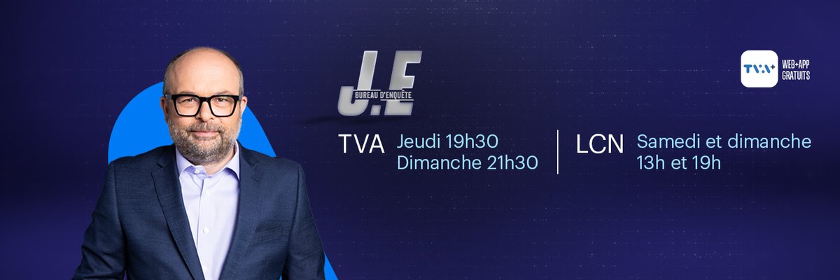 J.E est de retour pour une 33ième saison🎉

🚨 Nouvelle case horaire - Jeudi 19h30 à TVA
⏰ Nouveau rendez-vous - Dimanche 21h30 à TVA

📣 Ne manquez pas les reportages de <a href="/felixseguin/">Félix Séguin</a>, <a href="/LouisPhilippeB/">Louis-Philippe Bourdeau</a>, <a href="/EMenardTVA/">Élizabeth Ménard</a> et <a href="/DenisTherriault/">Denis Therriault</a> dès cette semaine!