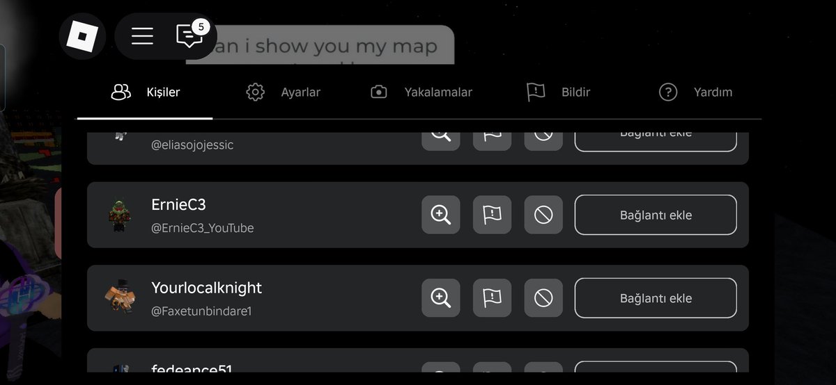 Robloxali6's tweet image. Lol am Lucky or not ernie and me same server