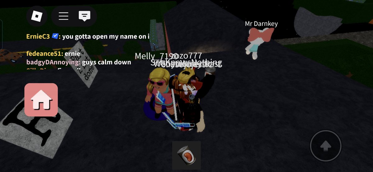 Robloxali6's tweet image. Lol am Lucky or not ernie and me same server