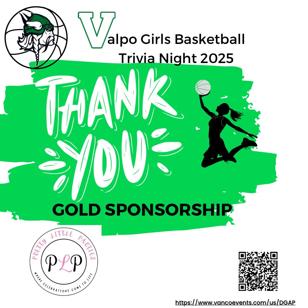 Thank you to Pretty Little Parties for being a GOLD Sponsor for the VGB 2025 Trivia Night!  <a href="/AthleticsValpo/">Valparaiso Athletics</a> <a href="/ValpoLife/">Valpo.Life</a> <a href="/ValpoHS411/">Viking Info</a> 

Consider joining us at Trivia Night or sponsoring Valpo Girls Basketball! 

vancoevents.com/us/events/land…