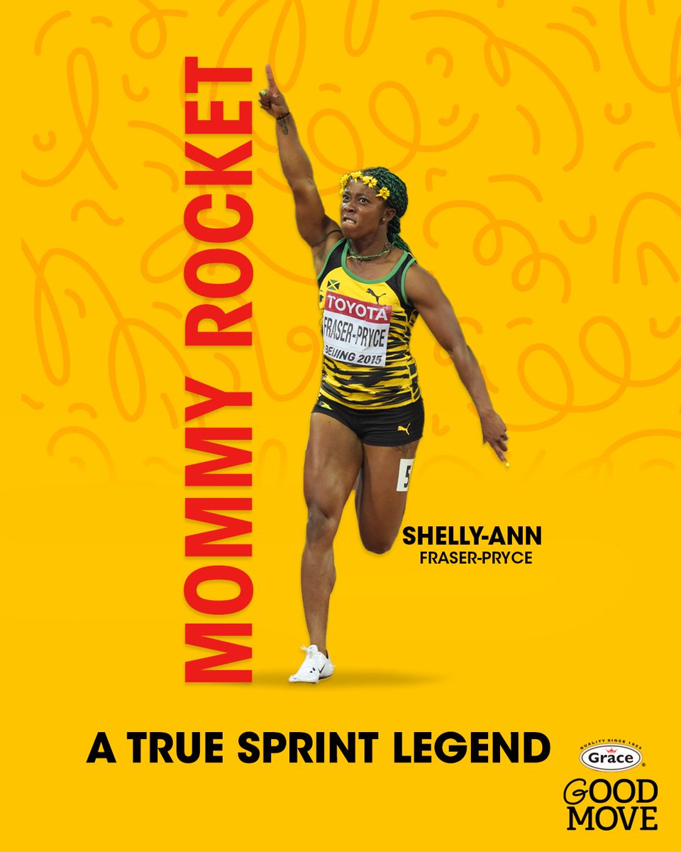 Ode to the #PocketRocket, thank you for your contribution to the sport of athletics. Your dedication and commitment is admirable. Congratulations #MommyRocket on all your achievements, then &amp; now. Keep making Good Moves on and off the track! <a href="/realshellyannfp/">ShellyAnnFraserPryce</a> #GRACEGoodMove