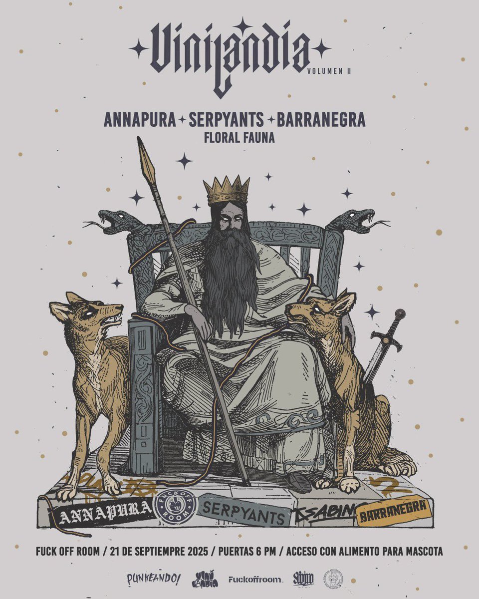🚨Se viene un show brutal! 🚨
Este próximo domingo 21 de septiembre tendremos la 2a edición #vinilandia en el <a href="/FuckOffRoom/">FUCK OFF ROOM</a> junto a @annapura @barranegra <a href="/floralfaunaband/">floralfauna</a> acceso 6:00pm solamente con alimento para mascotas, apoyemos a los 🐶🐈 y pasemos una gran tarde!