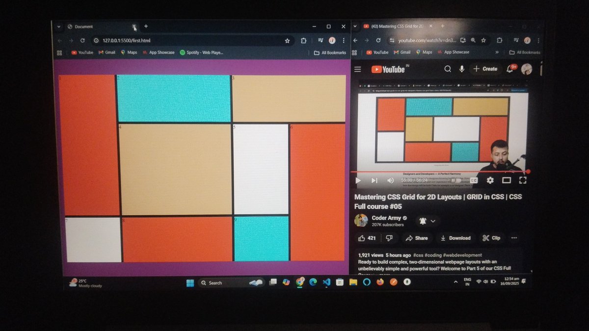 imKrishnaT's tweet image. Day 11 of Web development course 🔥 

We learn about the CSS Grid 
display: grid;

Hw was little complicated bhaiya.

Excited for the next @rohit_negi9 ✅
#webdevelopment #Rohitnegi