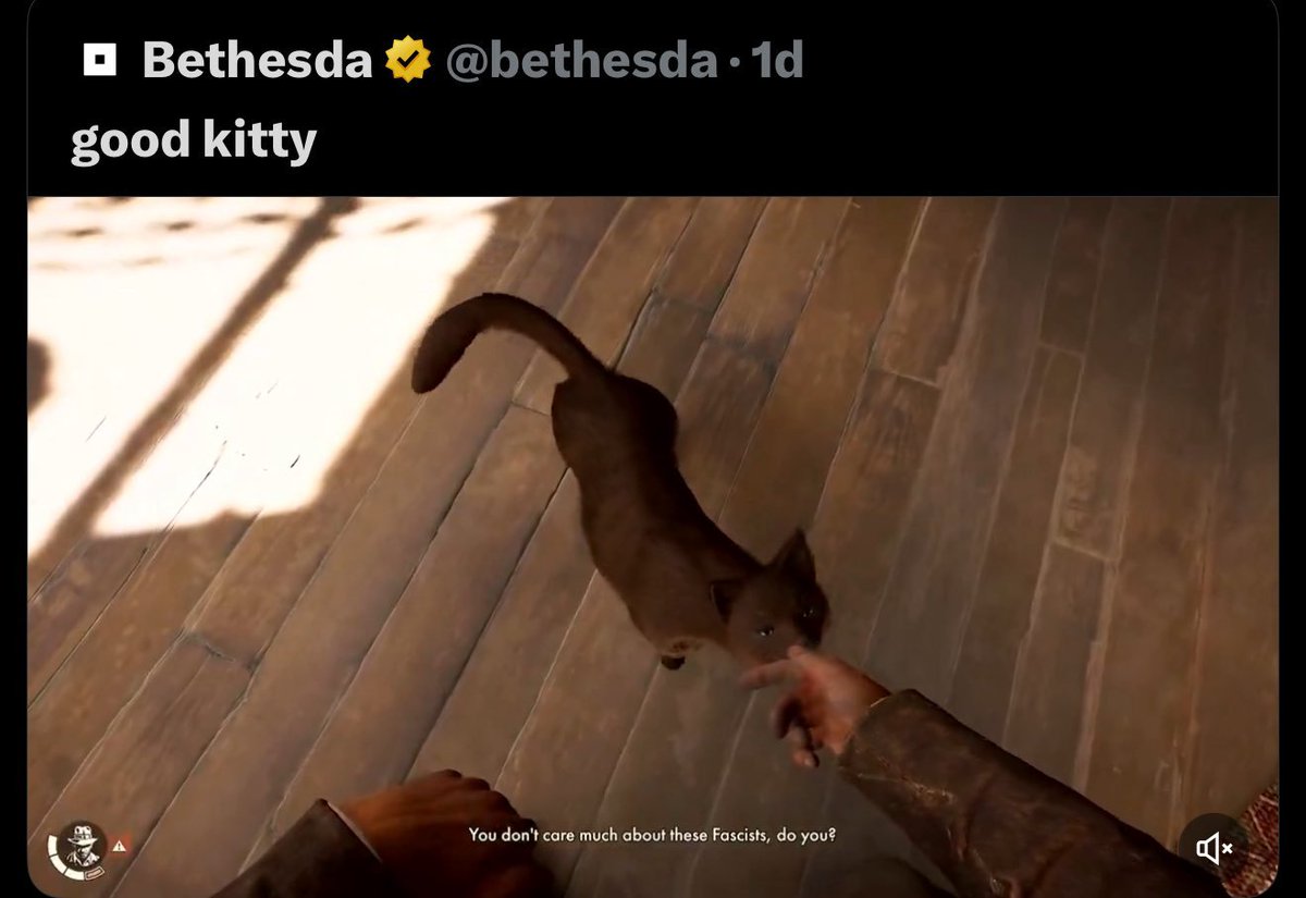 Petulantsmind's tweet photo. @bethesda Do your employees always celebrate cold blooded murder on your official account? https://t.co/LMG3114LM4