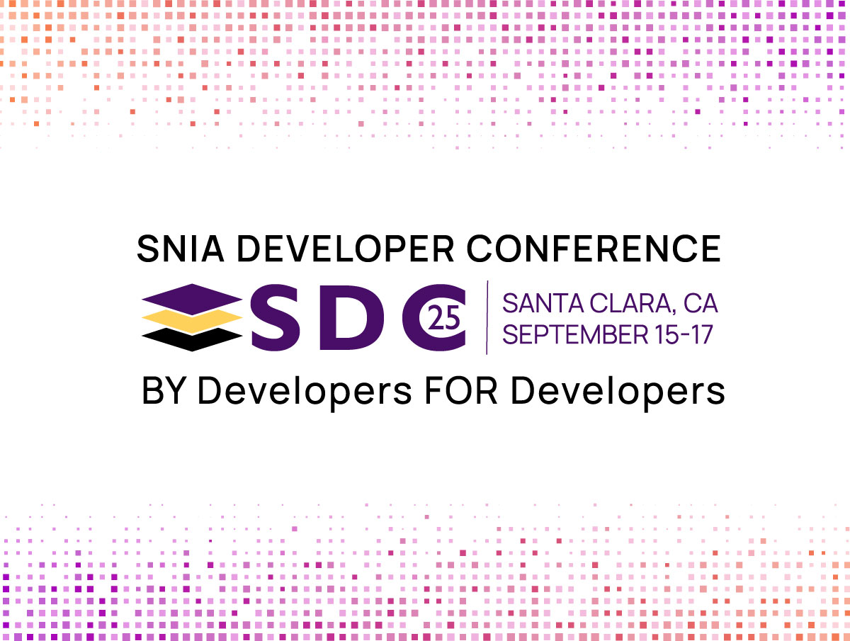 SNIA's tweet photo. SDC'25 is happening now! If you're in the Santa Clara, CA area, there are still 2 days of incredible content. Join us! https://t.co/TiwHMxXQ5N #SDC25 https://t.co/CnAfwLoUpc