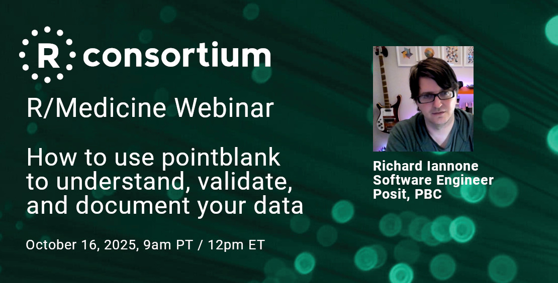 RConsortium's tweet image. Upcoming R Consortium webinar:

👉 How to Use pointblank to Understand, Validate, and Document Your Data

🔗 r-consortium.org/webinars/how-t…

Learn how pointblank helps you explore datasets, validate tables, and document variables.

#rstats #opensource