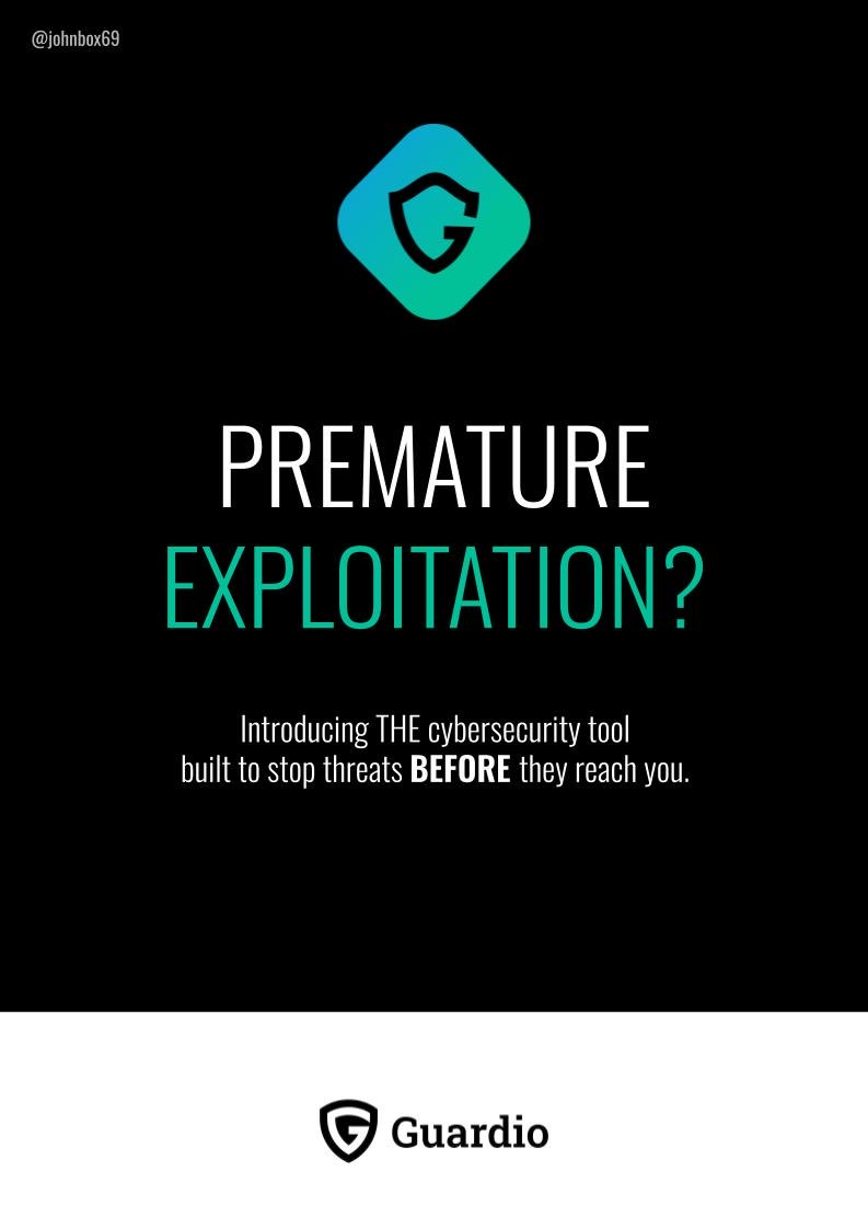 johnbox69's tweet image. ⁦@OneMinuteBriefs⁩ @GuardioSecurity #GuardioProtection guard.io