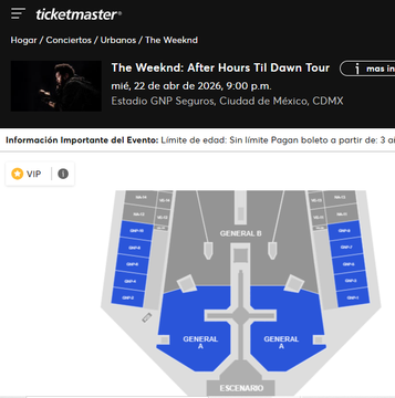 mx_tickets's tweet image. ⭐️⭐️THE WEEKND 3era Fecha!!!⭐️⭐️

🎟️Venta general HOY 2 PM!!!
(ya pueden entrar y dar refresh 1:45)
💳Acepta cualquier tarjeta para la compra
🔗LINK: sovrn.co/ls7xvb0

#theweeknd #boletos #mapa #estadiognp #precios #cdmx #mexico #ticketsmx