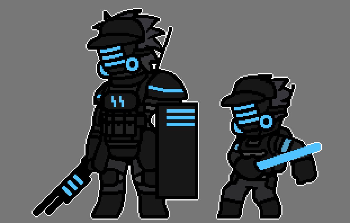 2B9AM's tweet photo. #changed #changedau #changedfanart
I finally figured out right colours. Now, a must animate this sprites and do some brutal doom style glory kills. https://t.co/sBEiOdd6Id