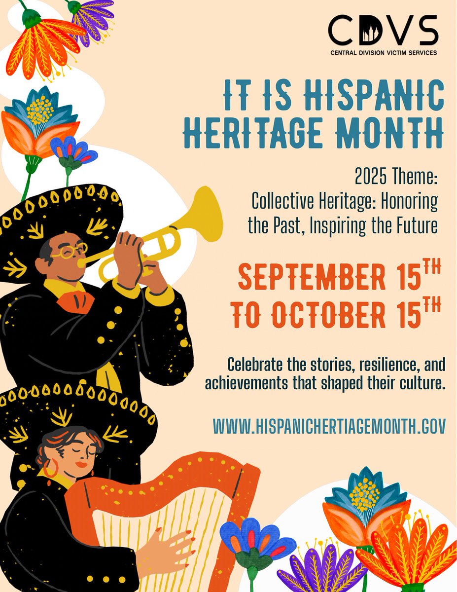 Honoring #HispanicHeritageMonth and celebrating the culture, resilience &amp; contributions of the Hispanic community. At CDVS, we’re proud to serve &amp; support you. 💙 #CDVS