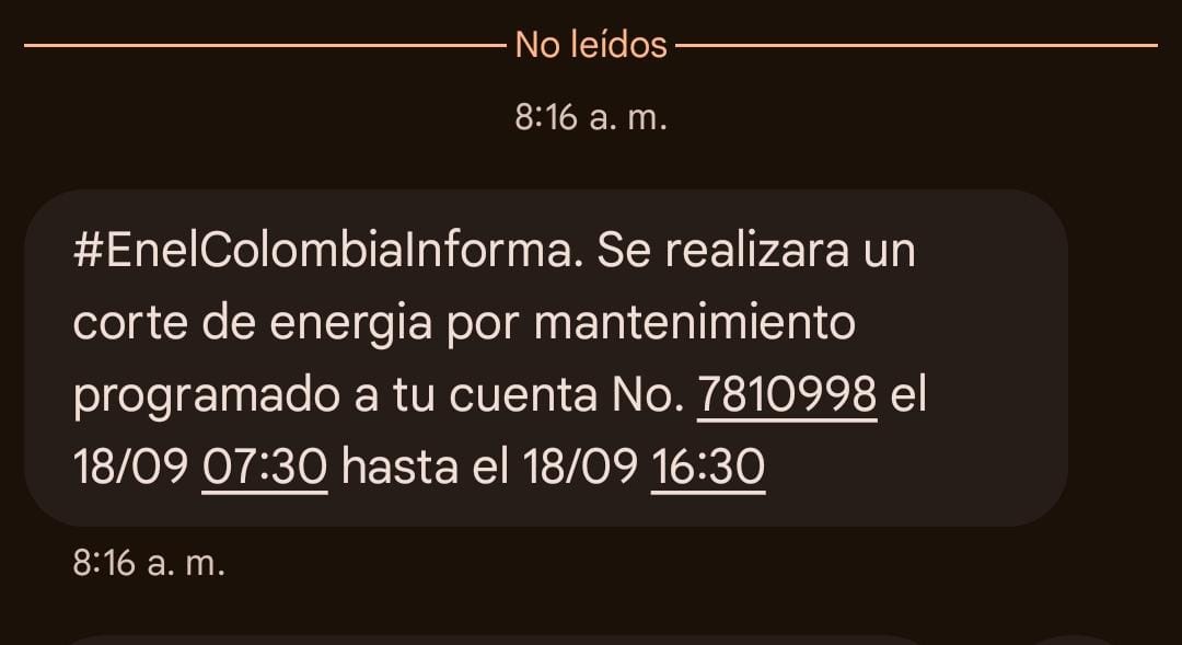 AleBBte's tweet photo. @EnelColombia Favor confirmar si está información es real ? https://t.co/DY8QkwNJYO