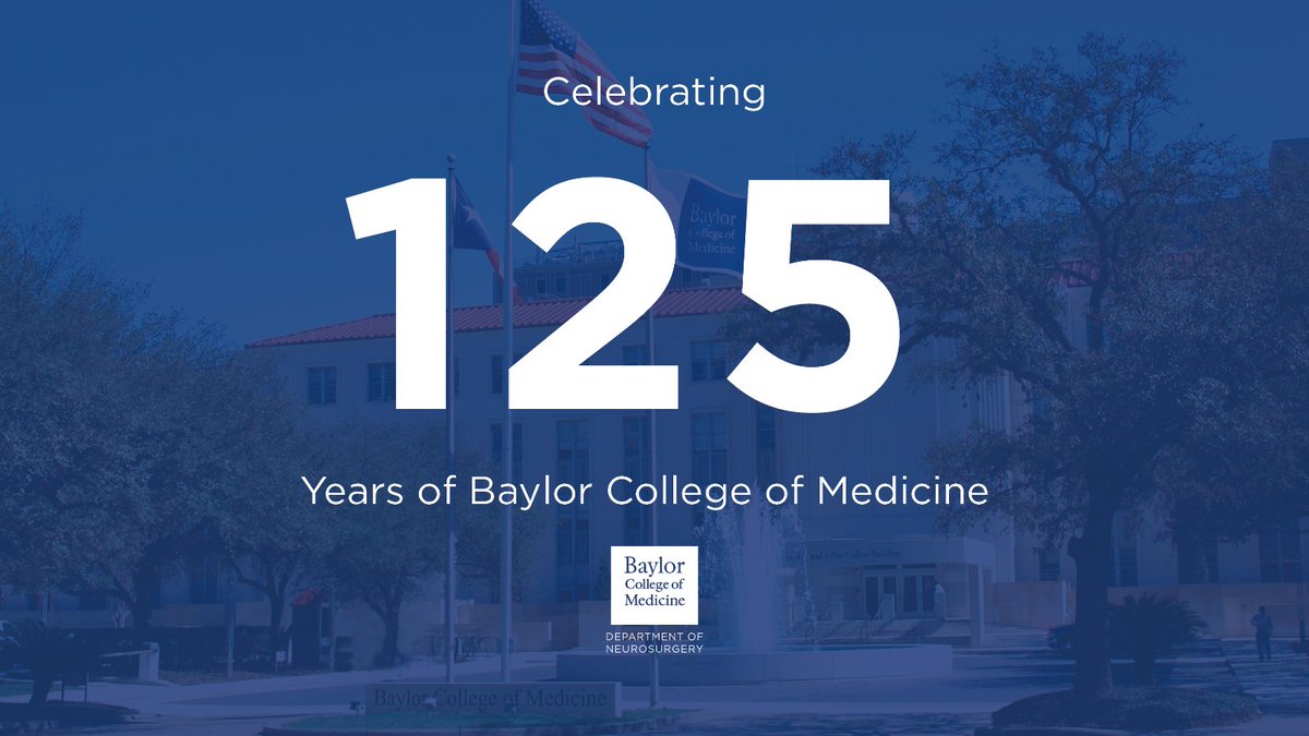 BCMNeurosurgery's tweet image. Happy anniversary, @bcmhouston! 🥳

In honor of #Baylor125, and with the support of our community, we're more than halfway to our goal of $2,500 raised in support of #BCMNeurosurgery research, education and patient care!

🔗 to donate: tinyurl.com/4tftkmuy 🧠

#GiveBigDay