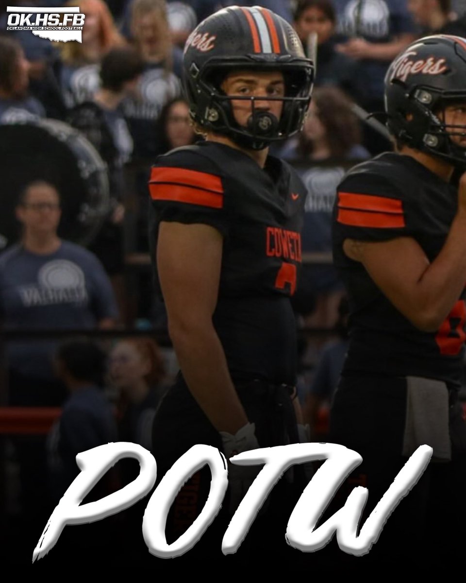 Oklahoma HS Football (@ok_hs_football) on Twitter photo Week 2 Players of the Week…🧵
Schuylar Turnbull PCO QB: 12/15, 310 passing yards, 179 rushing yards, and 7 total TDs. 
Delijah Matthew’s Carl Albert RB/ATH: 168 rushing yards, 18.7 YPA, and 4 TDs.
Brock Heilmann Coweta RB: 282 rushing yards, 8.1 YPA, and 3 total TDs. Week 2 Players of the Week…🧵
Schuylar Turnbull PCO QB: 12/15, 310 passing yards, 179 rushing yards, and 7 total TDs. 
Delijah Matthew’s Carl Albert RB/ATH: 168 rushing yards, 18.7 YPA, and 4 TDs.
Brock Heilmann Coweta RB: 282 rushing yards, 8.1 YPA, and 3 total TDs.