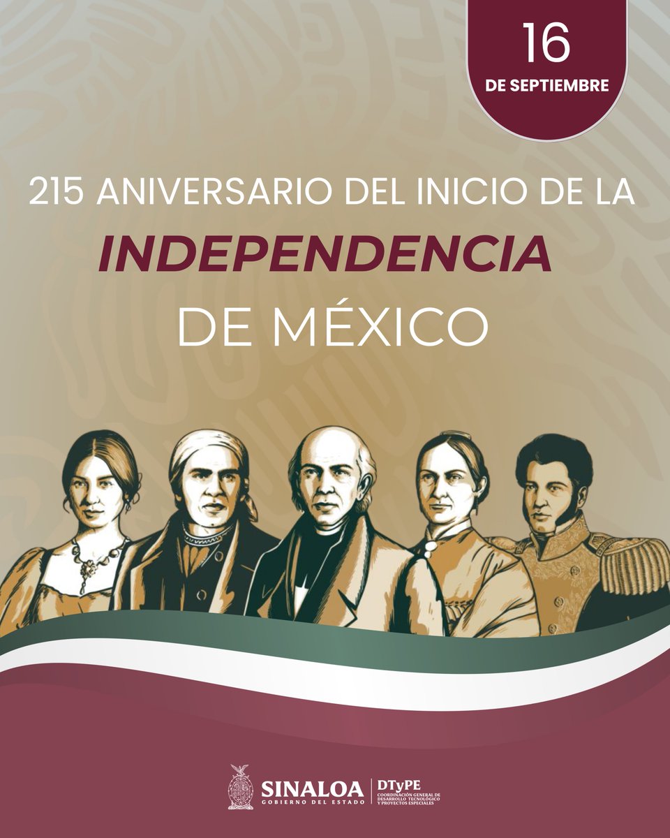 DigitalCdt21's tweet image. ¡Viva México! 215 años del Grito de Independencia 🎉
El 16 de septiembre de 1810 marcó el inicio de la lucha por la libertad de nuestro país. ❤️🤍💚
Hoy recordamos con orgullo a quienes dieron su vida por construir una nación libre y soberana. 
#Independencia #VivaMéxico #DTYPE