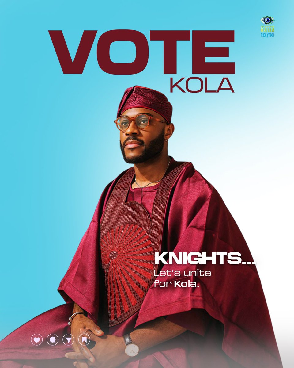 kolapo__o's tweet photo. KOLA IS UP! Knights, this is not the week to snooze. 
We’re going BIG, we’re going HARD, and we’re not stopping until our Kola is SAFE. VOTE, VOTE, VOTE!!

VOTING LINES ARE OPEN!!
#KolaOmotoso #BBNaija https://t.co/UHnfk0m7Zl