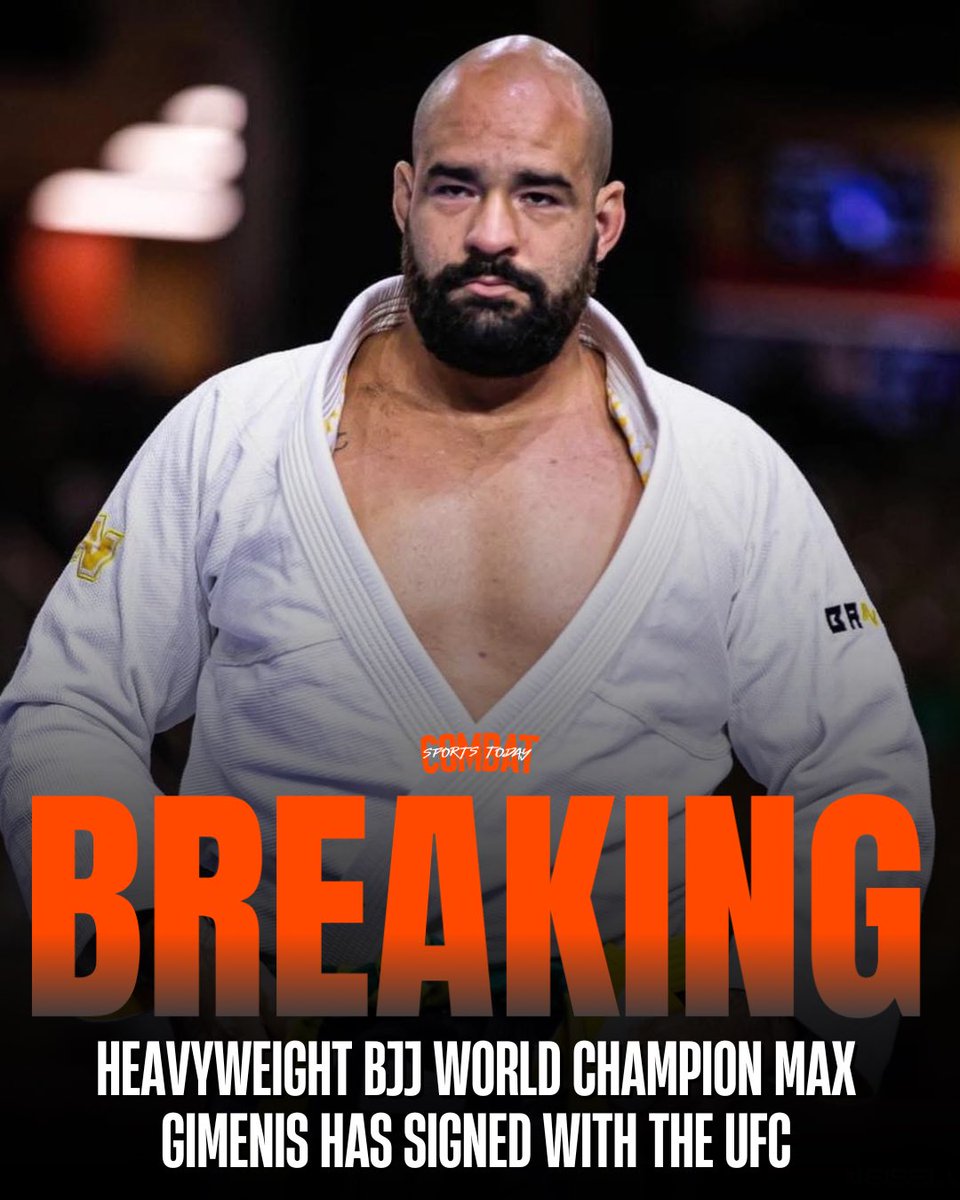 🚨Heavyweight World BJJ Champion, Max Gimenis 🇧🇷 (6-1) has signed with the UFC.

Fight announcement coming soon 🔜 

(via <a href="/BrianButler_Au/">Brian Butler-Au</a>)