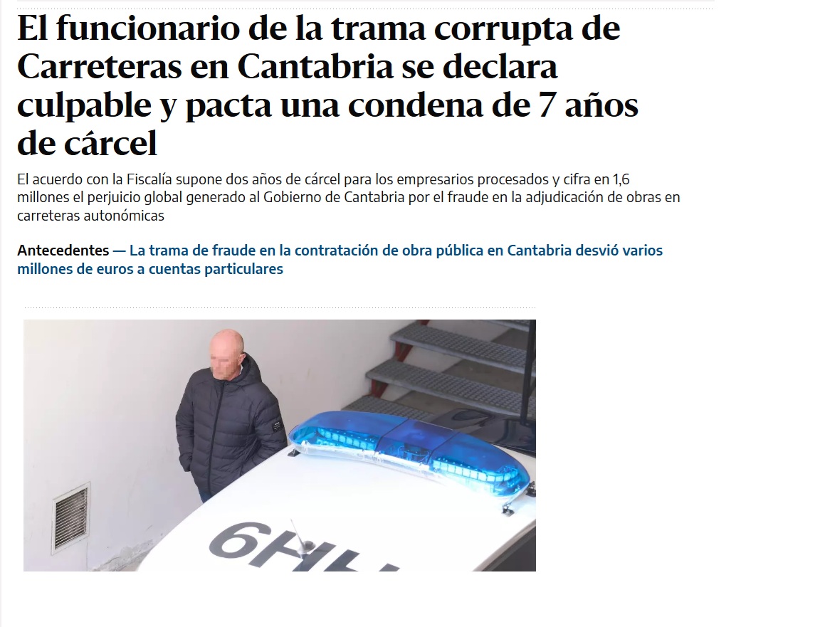 No podemos decir que sorprenda, pero sí INDIGNA, que la trama de CORRUPCIÓN en obras públicas se haya resuelto SIN JUICIO, por un acuerdo entre Gobierno y Fiscalía, con penas PACTADAS que evitan la cárcel para los corruptores y solo inhabilita para 4 añucos.
Impunidad en Calabria
